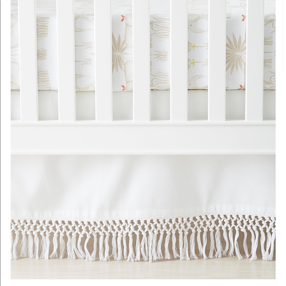 Serena & Lily Macrame Crib Skirt